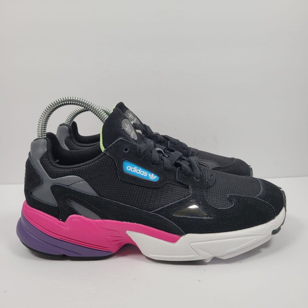 Adidas Falcon Women's Black Shock Pink Running Shoes CG6219 US Size 9 NWT - Picture 3 of 10